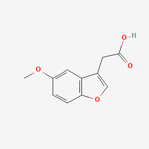 molecular formula C11H10O4 B12223377 (5-Methoxy-1-benzofuran-3-yl)acetic acid CAS No. 17249-70-6