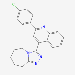3-[2-(4-chlorophenyl)-4-quinolinyl]-6,7,8,9-tetrahydro-5H-[1,2,4]triazolo[4,3-a]azepine