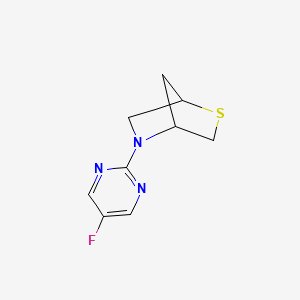 molecular formula C9H10FN3S B12223541 5-(5-Fluoropyrimidin-2-yl)-2-thia-5-azabicyclo[2.2.1]heptane 