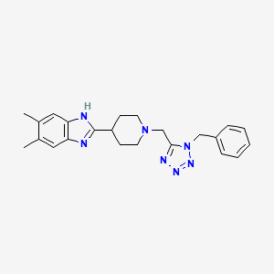 5,6-dimethyl-2-[1-[[1-(phenylmethyl)-5-tetrazolyl]methyl]-4-piperidinyl]-1H-benzimidazole