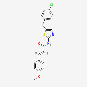 molecular formula C20H17ClN2O2S B12223697 (2E)-N-[5-(4-chlorobenzyl)-1,3-thiazol-2-yl]-3-(4-methoxyphenyl)prop-2-enamide 