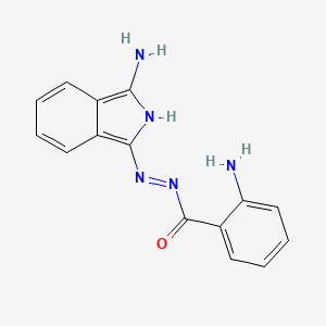 molecular formula C15H13N5O B12223771 N-[(3-aminoisoindolylidene)azamethyl](2-aminophenyl)carboxamide 