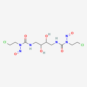 molecular formula C10H18Cl2N6O6 B1222382 1-(2-Chloroethyl)-3-[4-[[2-chloroethyl(nitroso)carbamoyl]amino]-2,3-dihydroxybutyl]-1-nitrosourea CAS No. 76123-42-7