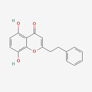 molecular formula C17H14O4 B1222396 5,8-Dihydroxy-2-(2-phenylethyl)chromone CAS No. 69809-24-1