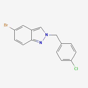 molecular formula C14H10BrClN2 B12223985 5-Bromo-2-(4-chlorobenzyl)-2H-indazole 