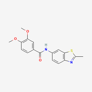 molecular formula C17H16N2O3S B1222399 3,4-dimethoxy-N-(2-methyl-1,3-benzothiazol-6-yl)benzamide 