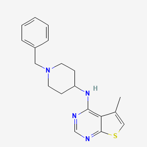 5-methyl-N-[1-(phenylmethyl)-4-piperidinyl]-4-thieno[2,3-d]pyrimidinamine