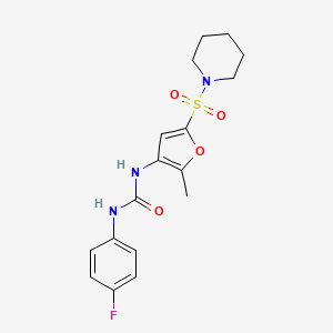 molecular formula C17H20FN3O4S B1222405 1-(4-Fluorophenyl)-3-[2-methyl-5-(1-piperidinylsulfonyl)-3-furanyl]urea 