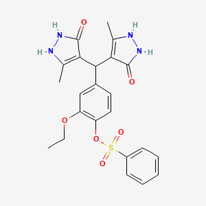 Benzenesulfonic acid [4-[bis(3-methyl-5-oxo-1,2-dihydropyrazol-4-yl)methyl]-2-ethoxyphenyl] ester