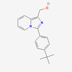 molecular formula C18H20N2O B12224079 Imidazo[1,5-a]pyridine-1-methanol, 3-[4-(1,1-dimethylethyl)phenyl]- CAS No. 937619-35-7
