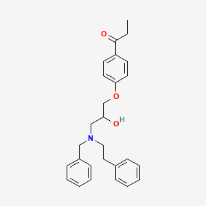 molecular formula C27H31NO3 B1222410 1-[4-[2-羟基-3-[2-苯乙基-(苯甲基)氨基]丙氧基]苯基]-1-丙酮 