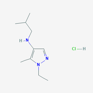 molecular formula C10H20ClN3 B12224118 1-ethyl-N-isobutyl-5-methyl-1H-pyrazol-4-amine 