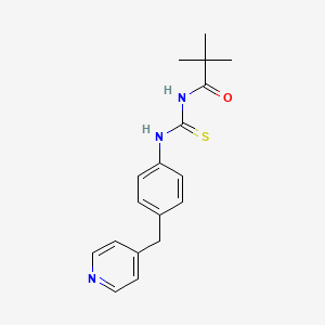 molecular formula C18H21N3OS B1222412 2,2-二甲基-N-[[4-(吡啶-4-基甲基)苯胺基]-硫代亚甲基]丙酰胺 