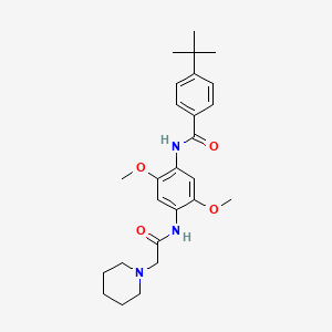 4-tert-butyl-N-[2,5-dimethoxy-4-[[1-oxo-2-(1-piperidinyl)ethyl]amino]phenyl]benzamide