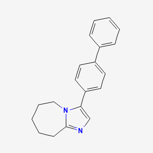 molecular formula C20H20N2 B1222420 3-(4-phenylphenyl)-6,7,8,9-tetrahydro-5H-imidazo[1,2-a]azepine 