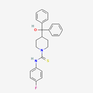 molecular formula C25H25FN2OS B1222421 N-(4-fluorophenyl)-4-[hydroxy(diphenyl)methyl]-1-piperidinecarbothioamide 