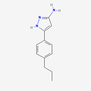 molecular formula C12H15N3 B1222427 3-(4-propylphenyl)-1H-pyrazol-5-amine CAS No. 501902-77-8