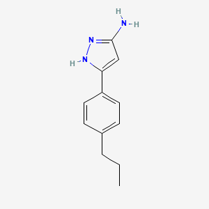 5-(4-propylphenyl)-1H-pyrazol-3-amine