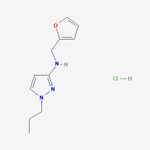 molecular formula C11H16ClN3O B12224271 N-(2-Furylmethyl)-1-propyl-1H-pyrazol-3-amine 