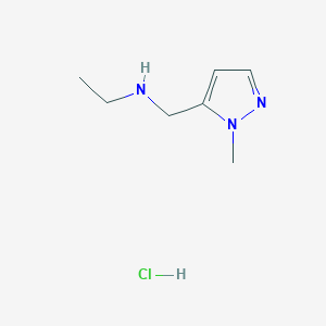 molecular formula C7H14ClN3 B12224272 N-[(2-methylpyrazol-3-yl)methyl]ethanamine;hydrochloride 