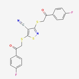 3,5-Bis[[2-(4-fluorophenyl)-2-oxoethyl]thio]-4-isothiazolecarbonitrile