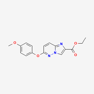6-(4-Methoxyphenoxy)-2-imidazo[1,2-b]pyridazinecarboxylic acid ethyl ester