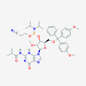 molecular formula C45H56N7O9P B122244 2'-OMe-ibu-G Phosphoramidite CAS No. 150780-67-9