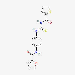N-[4-[[[[oxo(thiophen-2-yl)methyl]amino]-sulfanylidenemethyl]amino]phenyl]-2-furancarboxamide