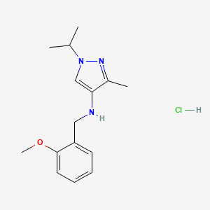 molecular formula C15H22ClN3O B12224471 1-isopropyl-N-(2-methoxybenzyl)-3-methyl-1H-pyrazol-4-amine 