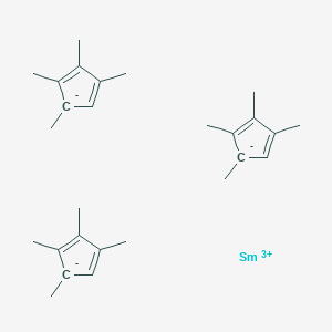 molecular formula C27H39Sm B122245 samarium(3+);1,2,3,5-tetramethylcyclopenta-1,3-diene CAS No. 148607-24-3