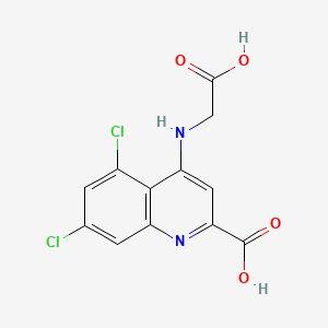 4-((Carboxymethyl)amino)-5,7-dichloroquinoline-2-carboxylic acid