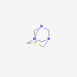 molecular formula C6H12N3P B1222458 1,3,5-三氮杂-7-胂金刚烷 CAS No. 53597-69-6