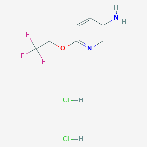 molecular formula C7H9Cl2F3N2O B12224633 6-(2,2,2-Trifluoroethoxy)pyridin-3-amine dihydrochloride 