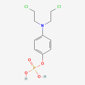 molecular formula C10H14Cl2NO4P B1222465 4-[Bis(2-chloroethyl)amino]phenyl dihydrogen phosphate CAS No. 46900-82-7