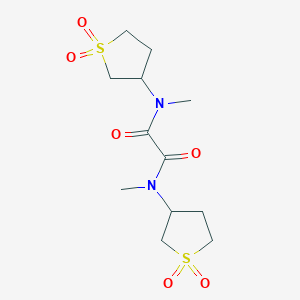 molecular formula C12H20N2O6S2 B12224658 N,N'-bis(1,1-dioxidotetrahydrothiophen-3-yl)-N,N'-dimethylethanediamide 