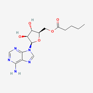 molecular formula C15H21N5O5 B1222466 ((2R,3S,4S,5R)-5-(6-Amino-9H-purin-9-yl)-3,4-dihydroxytetrahydrofuran-2-yl)methyl pentanoate CAS No. 65926-31-0
