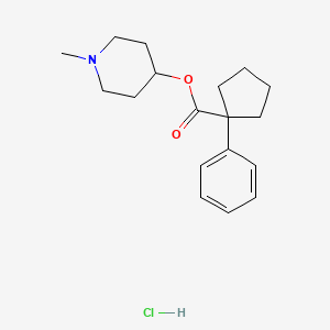 molecular formula C18H26ClNO2 B1222469 1-Methyl-4-piperidinyl 1-phenylcyclopentanecarboxylate hydrochloride CAS No. 1952-11-0