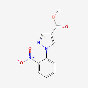 molecular formula C11H9N3O4 B12224690 methyl 1-(2-nitrophenyl)-1H-pyrazole-4-carboxylate 