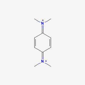 molecular formula C10H16N2+2 B1222475 N,N,N',N'-Tetramethyl-4-quinonediiminium dication CAS No. 34527-56-5