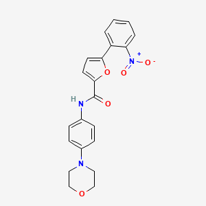 molecular formula C21H19N3O5 B1222478 N-[4-(4-morpholinyl)phenyl]-5-(2-nitrophenyl)-2-furancarboxamide 