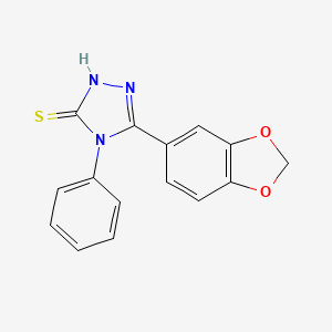 molecular formula C15H11N3O2S B1222485 3-(1,3-benzodioxol-5-yl)-4-phenyl-1H-1,2,4-triazole-5-thione CAS No. 61066-46-4