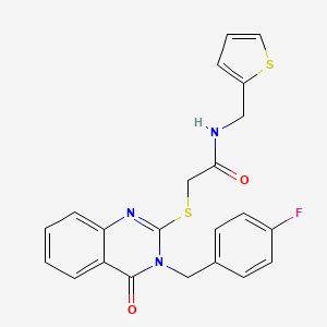2-[[3-[(4-fluorophenyl)methyl]-4-oxo-2-quinazolinyl]thio]-N-(thiophen-2-ylmethyl)acetamide