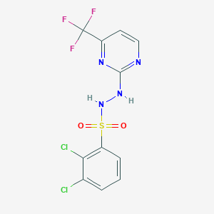 molecular formula C11H7Cl2F3N4O2S B1222494 2,3-二氯-N'-[4-(三氟甲基)-2-嘧啶基]苯磺酰肼 