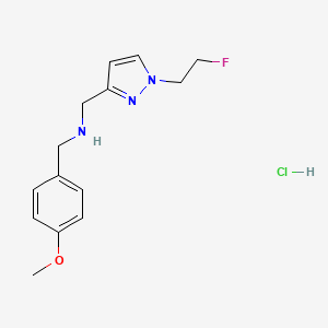 molecular formula C14H19ClFN3O B12224983 1-[1-(2-fluoroethyl)-1H-pyrazol-3-yl]-N-(4-methoxybenzyl)methanamine 