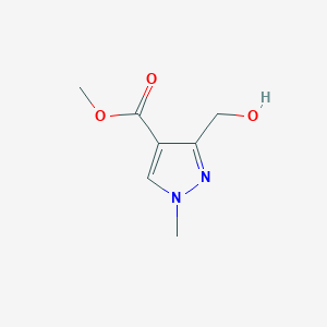 molecular formula C7H10N2O3 B12225118 Methyl 3-(hydroxymethyl)-1-methyl-1H-pyrazole-4-carboxylate 