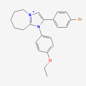 2-(4-bromophenyl)-1-(4-ethoxyphenyl)-6,7,8,9-tetrahydro-5H-imidazo[1,2-a]azepin-4-ium