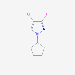 molecular formula C8H10ClIN2 B12225168 4-chloro-1-cyclopentyl-3-iodo-1H-pyrazole 