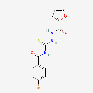 4-bromo-N-[[[2-furanyl(oxo)methyl]hydrazo]-sulfanylidenemethyl]benzamide