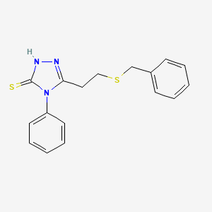 molecular formula C17H17N3S2 B1222523 4-苯基-3-[2-(苯甲硫基)乙基]-1H-1,2,4-三唑-5-硫酮 