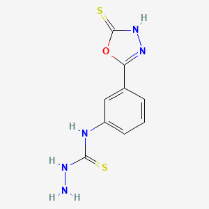1-amino-3-[3-(2-sulfanylidene-3H-1,3,4-oxadiazol-5-yl)phenyl]thiourea